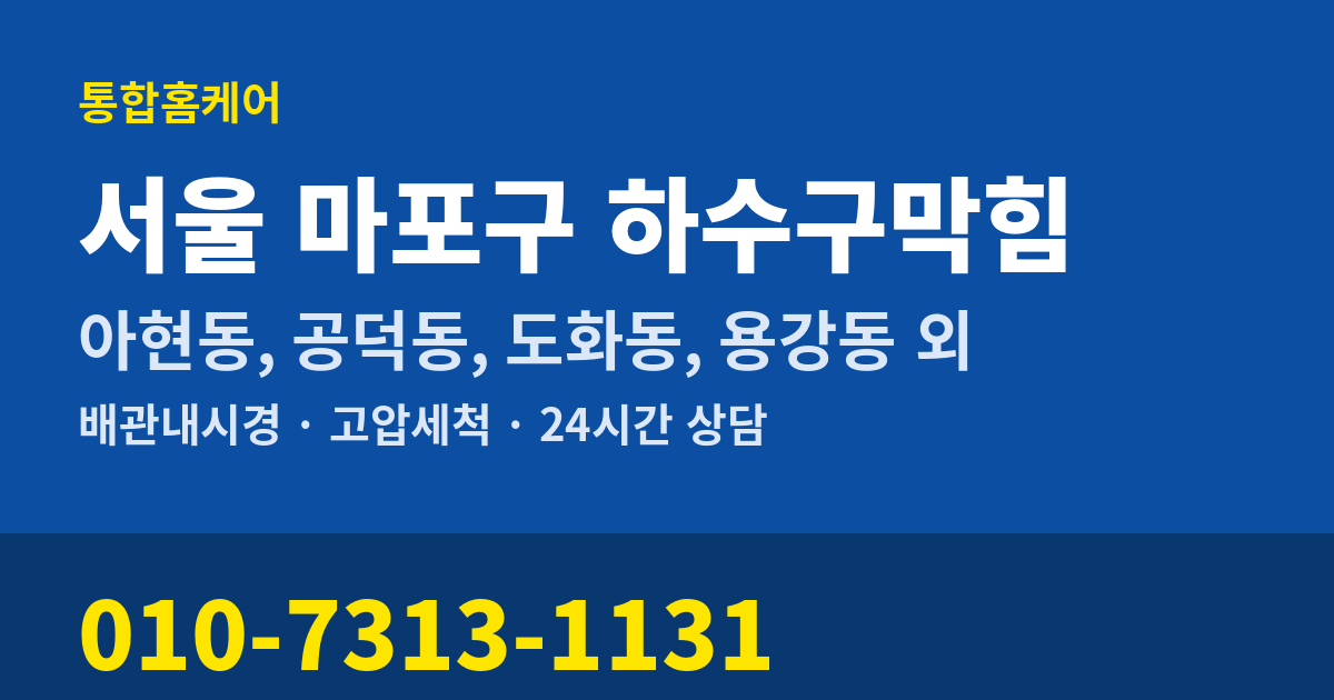 서울 마포구 하수구막힘 통합홈케어 010-7313-1131